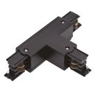 Conector în formă de T pentru iluminat pe șină trifazat, dreapta 1, negru, Pro
