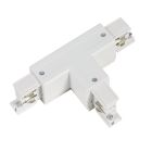 Conector în formă de T pentru iluminat pe șină trifazat, dreapta 2, alb, Pro