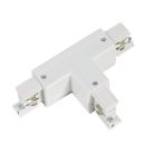 Conector în formă de T pentru iluminat pe șină trifazat, dreapta 1, alb, Pro