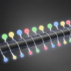 Lumini LED de Crăciun pentru exterior de 16 m, 80 de globuri colorate