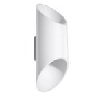 Aplică de perete up down din aluminiu albă, Haidar