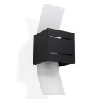 Aplică de perete up down din aluminiu neagră, Jasmien
