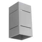 Aplică de perete up down din aluminiu gri, Janien
