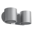 Aplică de perete up down din aluminiu gri, Amely