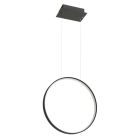Lustră din aluminiu neagră, Ringo, 30W, LED 3000K