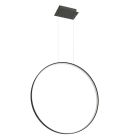 Lustră din aluminiu neagră, Ringo, 50W, LED 3000K