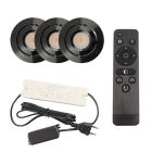 Spot încastrat pentru foișor din aluminiu negru, Rona, 3W, LED 2700K, IP44, con telecomando