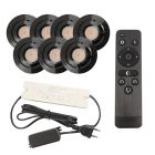 Spot încastrat pentru foișor din aluminiu negru, Rona, 3W, LED 2700K, IP44, con telecomando