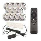 Spot încastrat pentru foișor din aluminiu crom, Rona, 3W, LED 2700K, IP44, con telecomando