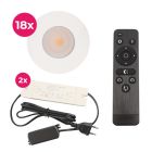 Spot încastrat pentru foișor din aluminiu alb, Dico, 3W, LED 2700K, IP65, con telecomando