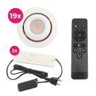Spot încastrat pentru foișor din aluminiu alb, Rona, 3W, LED 2700K, IP44, con telecomando