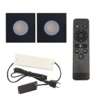 Spot încastrat pentru foișor din aluminiu negru, Dico, 6W, LED 2700K, IP65, con telecomando