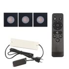 Spot încastrat pentru foișor din aluminiu negru, Dico, 9W, LED 2700K, IP65, con telecomando