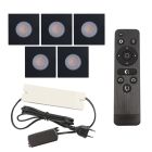 Spot încastrat pentru foișor din aluminiu negru, Dico, 15W, LED 2700K, IP65, con telecomando