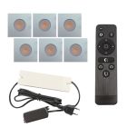 Spot încastrat pentru foișor din aluminiu crom, Dico, 18W, LED 2700K, IP65, con telecomando