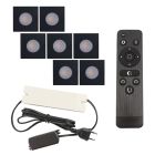 Spot încastrat pentru foișor din aluminiu negru, Dico, 21W, LED 2700K, IP65, con telecomando