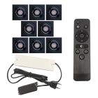 Spot încastrat pentru foișor din aluminiu negru, Rona, 24W, LED 2700K, IP44, con telecomando