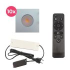 Spot încastrat pentru foișor din aluminiu crom, Dico, 30W, LED 2700K, IP65, con telecomando