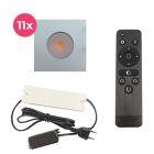 Spot încastrat pentru foișor din aluminiu crom, Dico, 33W, LED 2700K, IP65, con telecomando