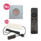 Spot încastrat pentru foișor din aluminiu crom, Dico, 48W, LED 2700K, IP65, con telecomando
