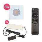 Spot încastrat pentru foișor din aluminiu alb, Dico, 48W, LED 2700K, IP65, con telecomando