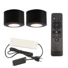 Aplică tavan pentru foișor din aluminiu neagră, Vasso, 6W, LED 2700K, IP44, con telecomando