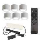 Aplică tavan pentru foișor din aluminiu albă, Vasso, 18W, LED 2700K, IP44, con telecomando