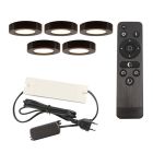 Iluminat sub dulapuri din aluminiu negru, Sana, 3W, LED 2700K, con telecomando