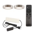 Iluminat sub dulapuri din aluminiu argintiu, Sana, 3,3W, LED 2700K, con telecomando