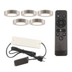 Iluminat sub dulapuri din aluminiu argintiu, Sana, 3,3W, LED 2700K, con telecomando