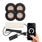Spot încastrat pentru foișor din aluminiu negru, Dico, 3W, LED 2700K, IP65