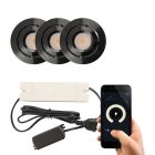 Spot încastrat pentru foișor din aluminiu negru, Rona, 3W, LED 2700K, IP44