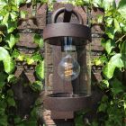Aplică exterior cu senzor crepuscular rustică ruginie, Sambesi, IP44
