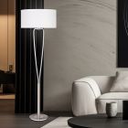 Lampadar modern nichel, Lola, con întrerupător