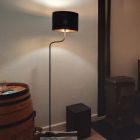 Lampadar modern negru, Jeany, con întrerupător