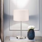 Lampă de masă nichel din metal, Ledbury, con întrerupător