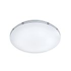 Plafonieră baie crom din plastic, Brunella, 24W, LED 3000K, IP44