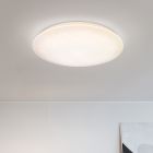 Lampă de tavan albă din plastic, Yafu, 80W, LED reglabil de la alb cald la alb rece, con telecomando