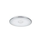 Lampă de tavan crom din sticlă, Yailee, 100W, LED reglabil de la alb cald la alb rece, con telecomando