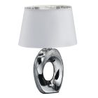 Lampă de masă din ceramică argintie, Moldrup, con întrerupător