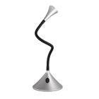 Lampă de birou modernă argintie, Yelaisa, 3W, LED 3000K, con întrerupător