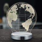 Lampă de masă design crom, Berfin, 7W, LED reglabil de la alb cald la alb rece, con întrerupător