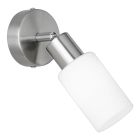 Spot LED de tavan nichel din sticlă, Fochville