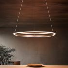 Lustră modernă maro, Jiry, 48W, LED white switch, dimmabil în 3 trepte