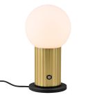 Lampă de masă reîncărcabilă modernă alamă, Tugce, 2W, LED white switch, con întrerupător
