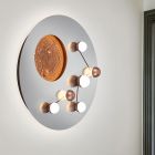 Lampă de tavan modernă argintie, Gilberto, 42W, LED white switch, dimmabil în 3 trepte