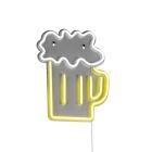 Aplică de perete transparentă din plastic, Beer, 5W, LED galben, con întrerupător