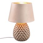Lampă de masă din ceramică bej, Anderson, con întrerupător