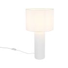Lampă de masă din ceramică albă, Nannette, con întrerupător