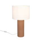 Lampă de masă din ceramică maro, Nannette, con întrerupător